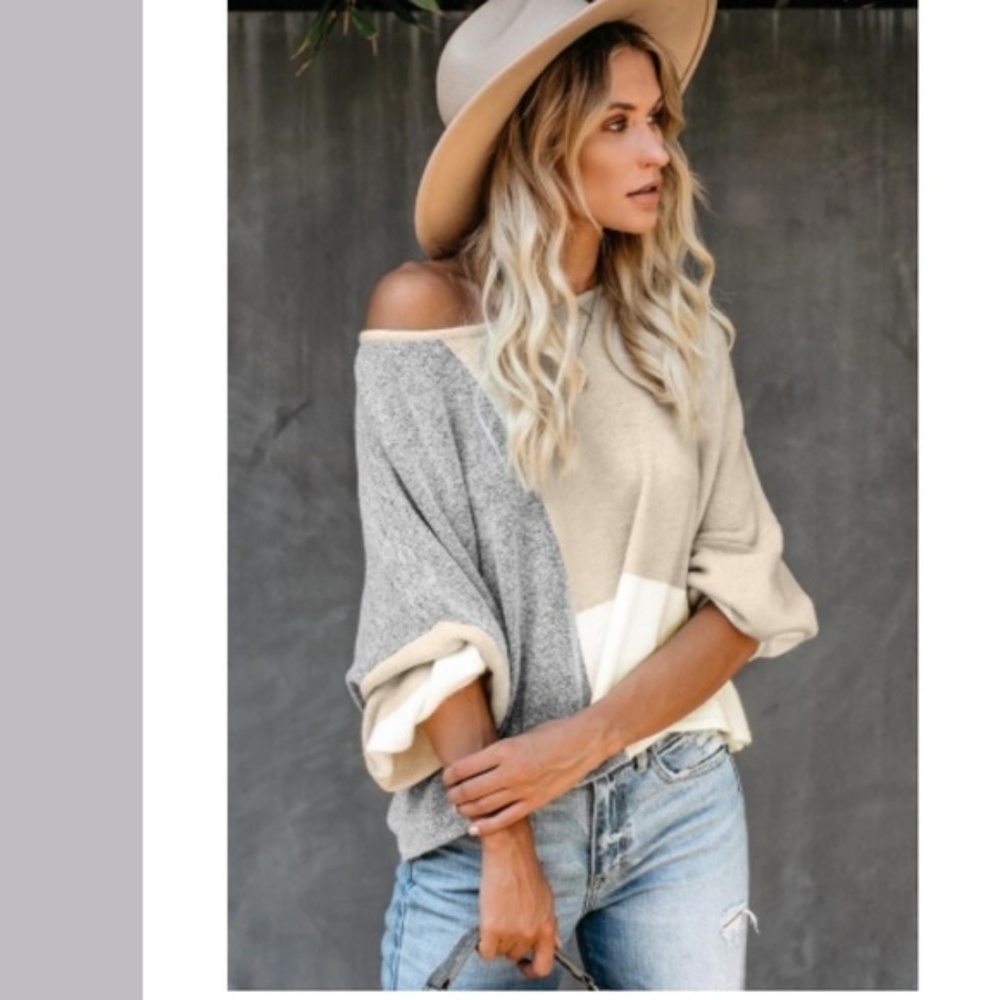 Last 1 !!!! Color Block Oversized Sweater